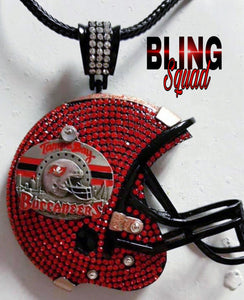 BUCS RED STRIPE LRG HELMET