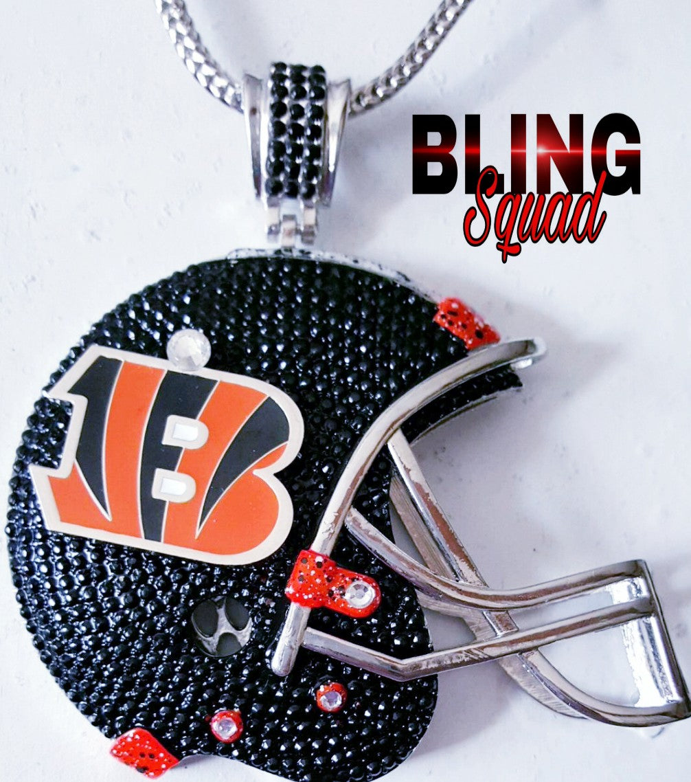 BENGALS LRG BLK HELMET